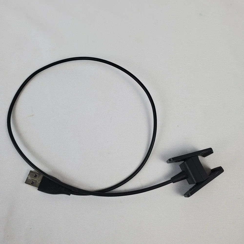 Fitbit Charge 2 Black Band w/ Cable, Extra Band - CRACKED SCREEN FOR PARTS